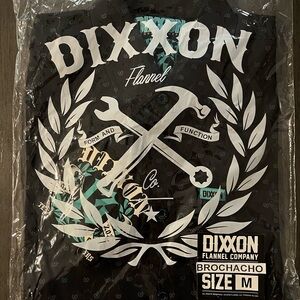 Mens Dixxon Flannel short sleeve party shirt - Brochacho (M) Black & Tiffany